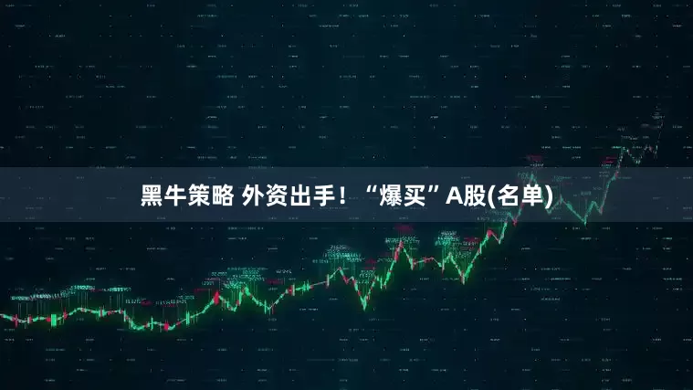 黑牛策略 外资出手！“爆买”A股(名单)